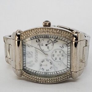 Gossip Women's Watch 38MM‎ White Dial Gray Case Bracelet 5.5" Wrist New Battery